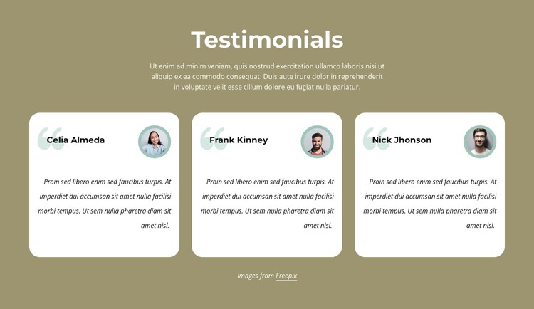 Testimonials about our barbering services CSS Template