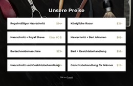 Unsere Friseurpreise Einfache HTML-CSS-Vorlage