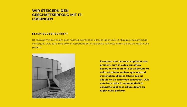 Architekturprojekt Eine Seitenvorlage