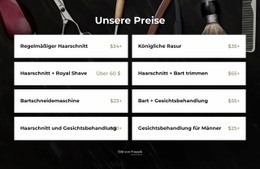 Unsere Friseurpreise - HTML5-Vorlage