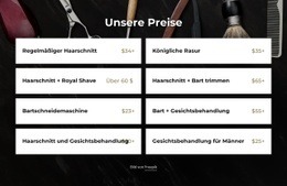 Unsere Friseurpreise - Schlichtes Design