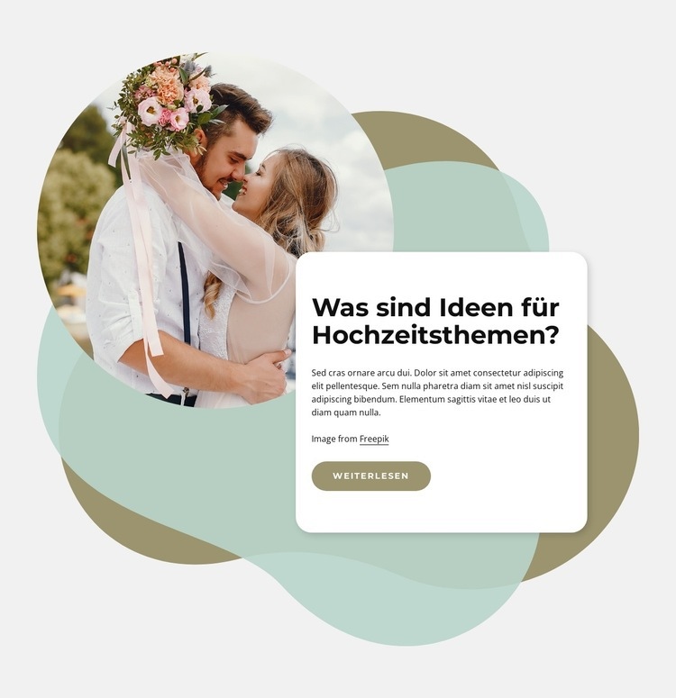 Ideen für Hochzeitsthemen Website design