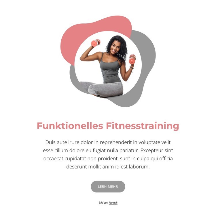 Zertifiziertes funktionelles Training Website-Modell