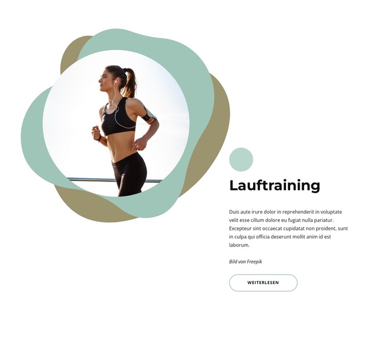 Lauftraining Website-Vorlage
