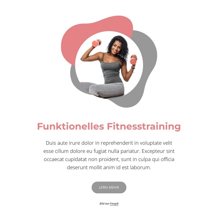 Zertifiziertes funktionelles Training Website-Vorlage