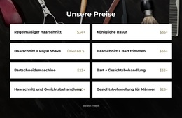 Unsere Friseurpreise – Exklusives WordPress-Theme