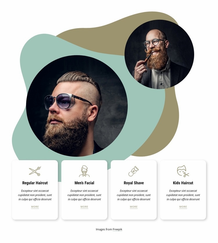 We offer all kinds of barber services Elementor Template Alternative