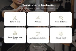 Servicios De Barbería - HTML Web Page Builder