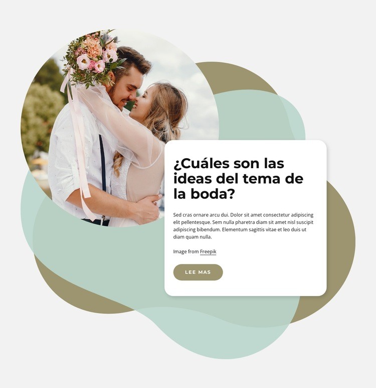 Ideas de temas de boda Plantillas de creación de sitios web