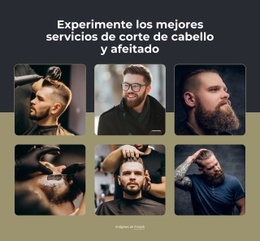 Diseño De Sitio Listo Para Usar Para Cortes De Pelo, Afeitado Con Toalla Caliente, Recorte De Barba