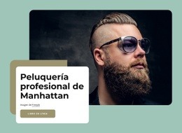 Diseño De Sitio Listo Para Usar Para Peluquería Premium En El Centro De Manhattan