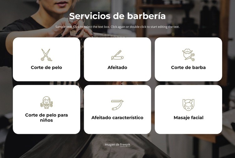 Servicios de barbería Diseño de páginas web