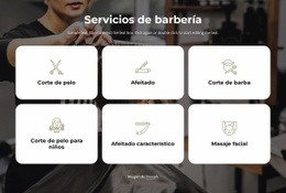 Servicios De Barbería: Página De Destino Profesional Personalizable