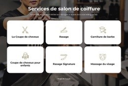 Services De Salon De Coiffure - HTML Web Page Builder