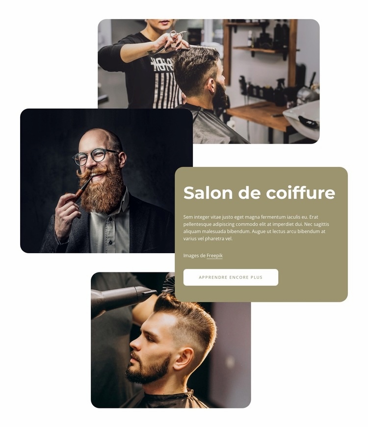 Les meilleurs barbiers de Londres Maquette de site Web