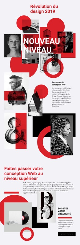 Découvrir des niveaux d'art Modèles d'une page