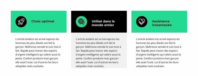 Avec quoi travaillons-nous Modèle d'une page