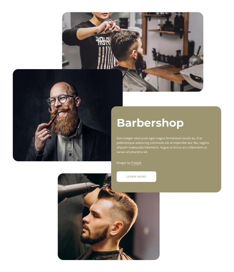 The best barbers in London Homepage Design