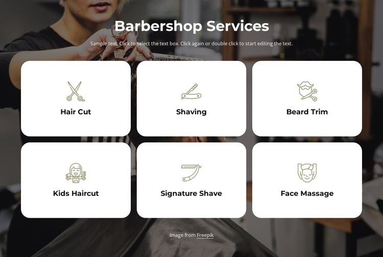 Barbershop services Homepage Design