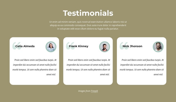 Testimonials about our barbering services Html Code Example