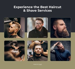 Haircuts, Hot Towel Shaves, Beard Trimming - HTML5 Website Builder