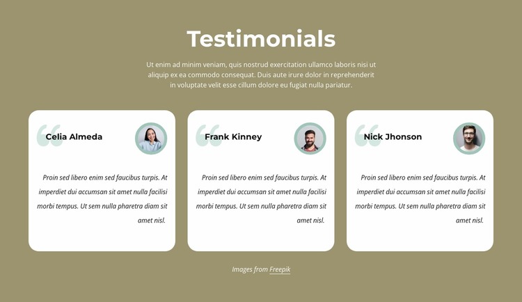 Testimonials about our barbering services Html Website Builder