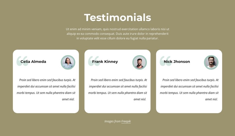 Testimonials about our barbering services HTML5 Template