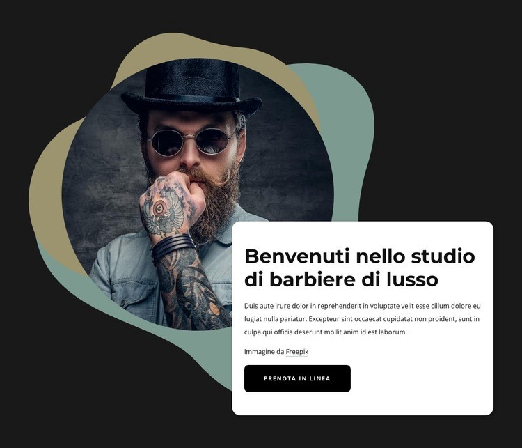 Studio del barbiere Costruttore di siti web HTML