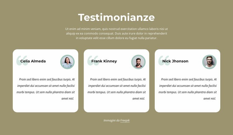 Testimonianze sui nostri servizi di barbiere Modelli di Website Builder