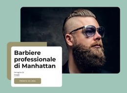 Barbiere Premium Nel Centro Di Manhattan - Mockup Di Sito Web Multiuso