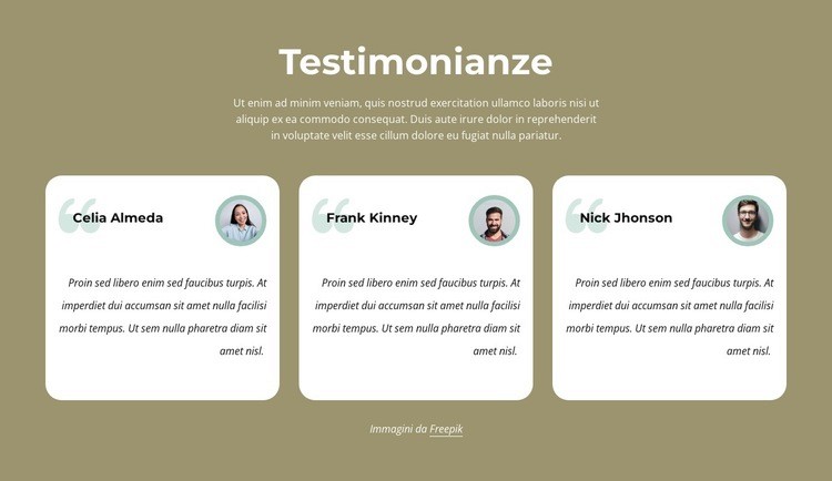 Testimonianze sui nostri servizi di barbiere Mockup del sito web