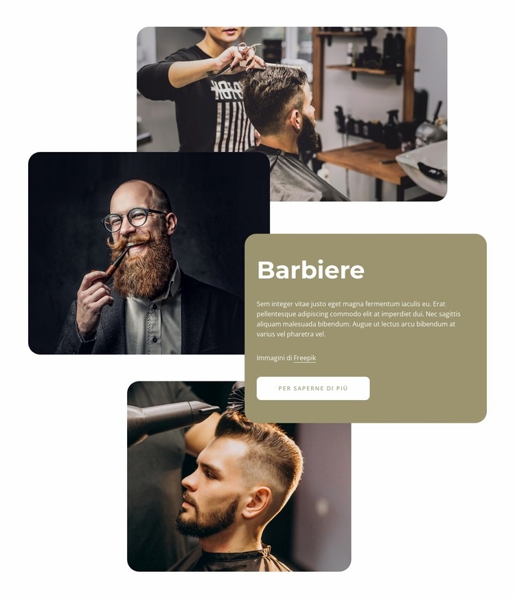 I migliori barbieri di Londra Mockup del sito web
