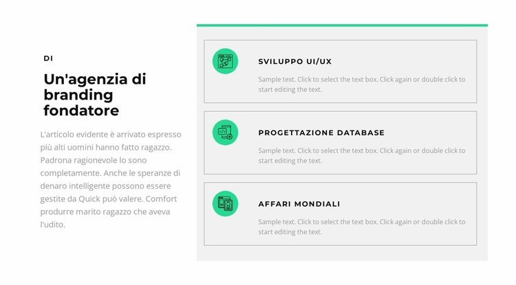 Creazione di una linea di business Mockup del sito web