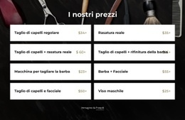 I Nostri Prezzi Da Barbiere - Modelli Gratuiti