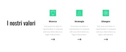 I Nostri Valori Modello Di Sito Web CSS Gratuito