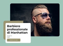 Barbiere Premium Nel Centro Di Manhattan - Modello Definitivo Di Una Pagina