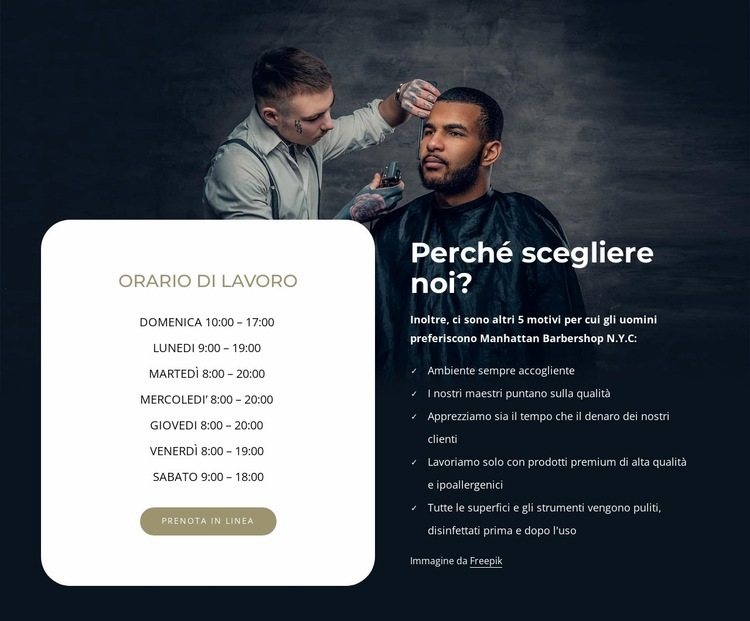 Orario di lavoro Un modello di pagina