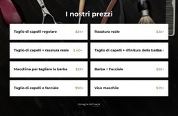 I Nostri Prezzi Da Barbiere - Pagina Di Destinazione Per Qualsiasi Dispositivo