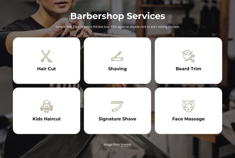 Barbershop services Joomla Template