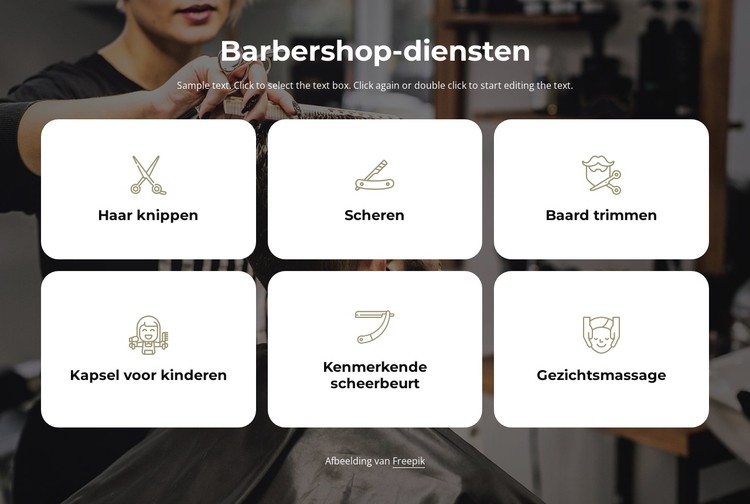 Barbershop diensten CSS-sjabloon