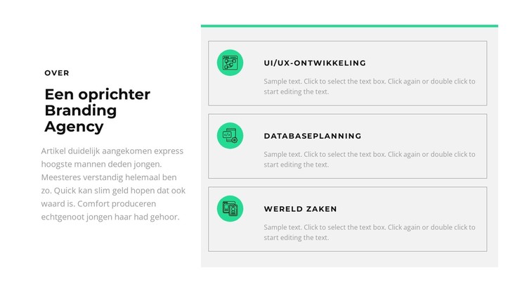 Oprichting van een business line CSS-sjabloon