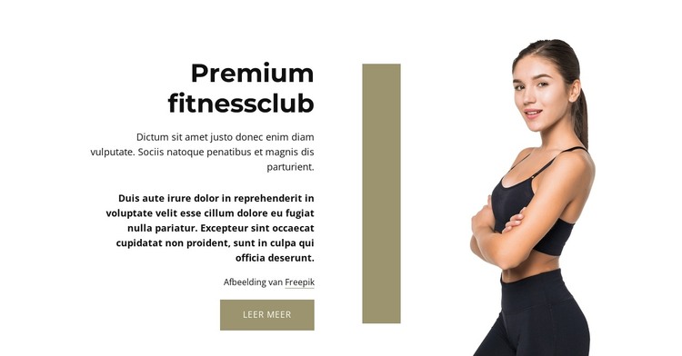 Premium sportclub HTML-sjabloon