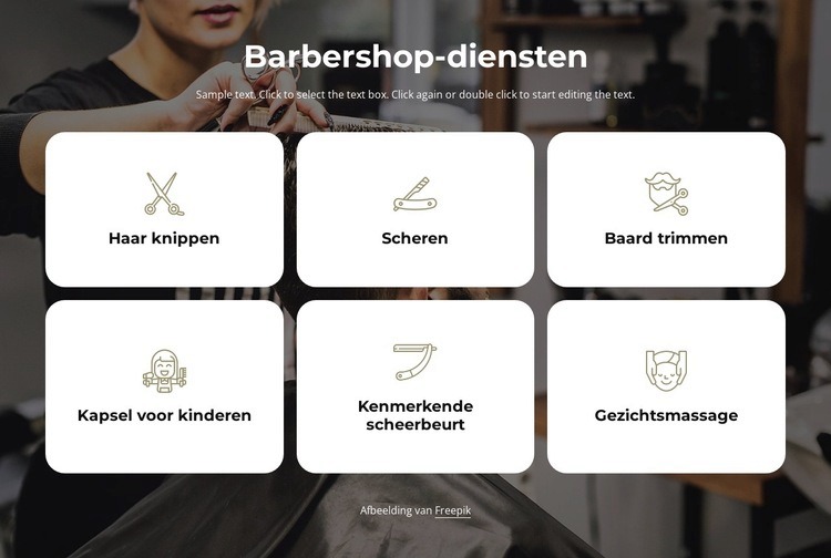 Barbershop diensten Html Website Builder