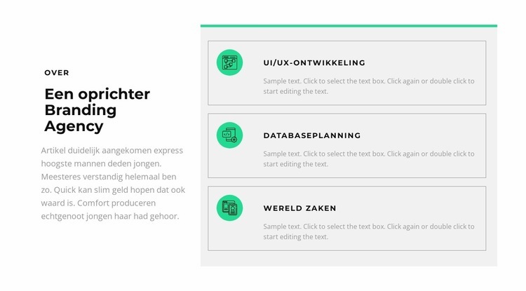 Oprichting van een business line Html Website Builder