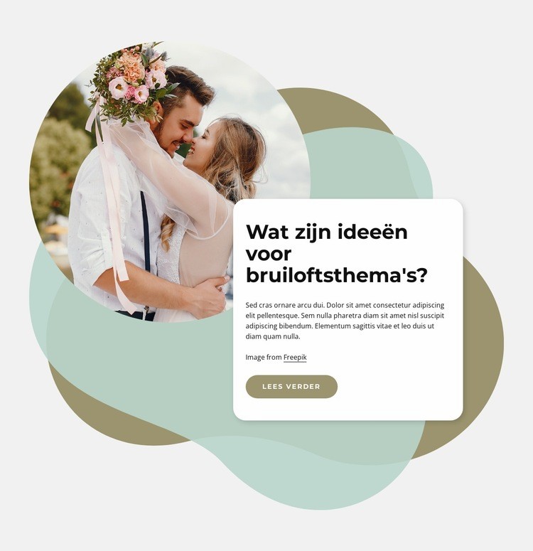 Ideeën voor bruiloftsthema HTML5-sjabloon