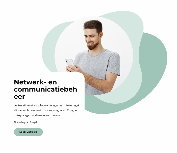 Netwerk- en communicatiebeheer Joomla-sjabloon