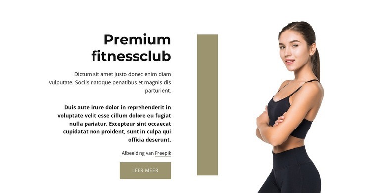 Premium sportclub Sjabloon voor één pagina