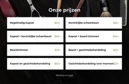 Onze Kappersprijzen - Exclusief WordPress-Thema