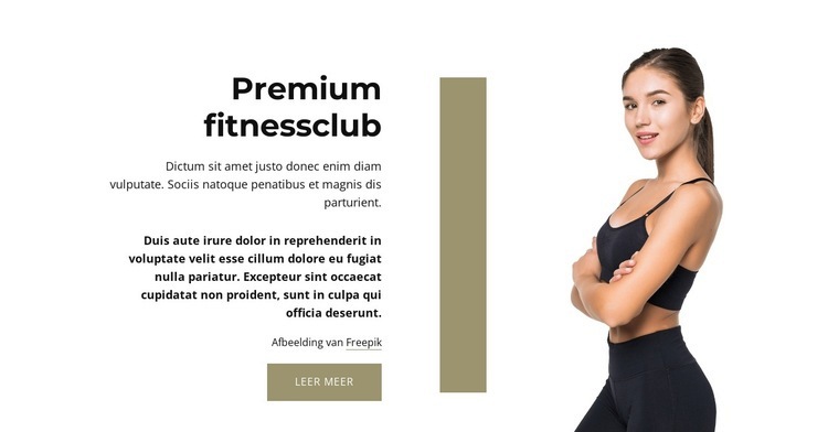 Premium sportclub Website Builder-sjablonen