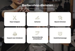 Premium Websitemodel Voor Barbershop Diensten